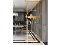 欧式玫瑰金不锈钢屏风图1