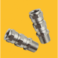 不锈钢铠装接头18-M20喇叭裤屏蔽铠装防爆葛兰锁头