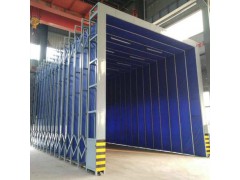 镀锌管材质伸缩喷漆房 运行平稳 操作简单图1